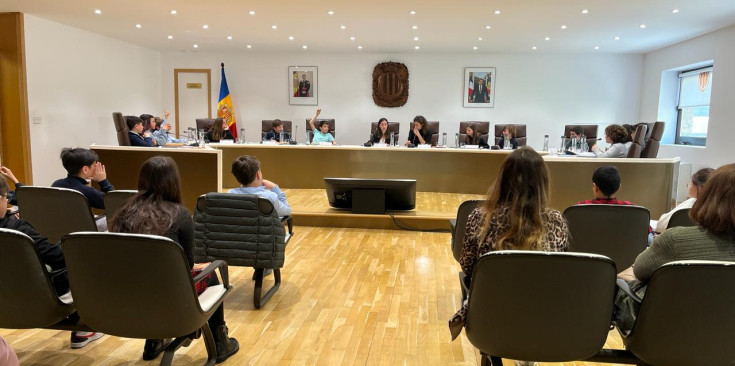 Els membres del Consell d'Infants d'Andorra la Vella.