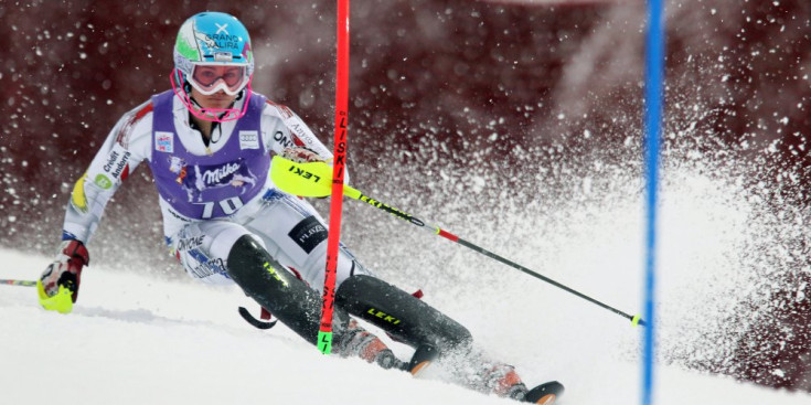 Mireia Gutiérrez, en un eslàlom disputat a Bormio.