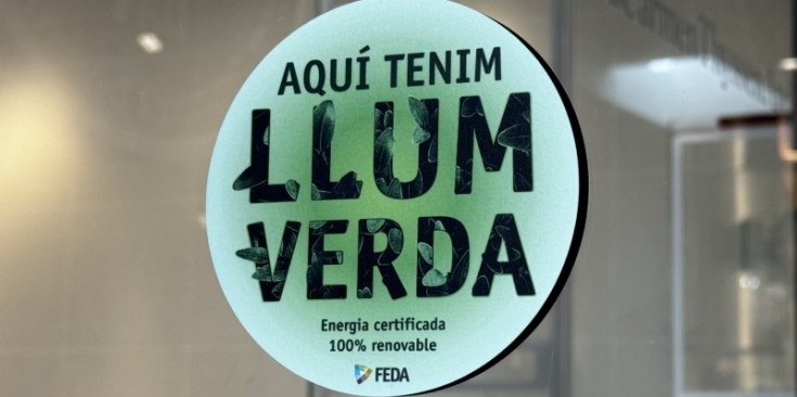 El segell ‘Llum Verda’ que FEDA ha atorgat al museu Carmen Thyssen.