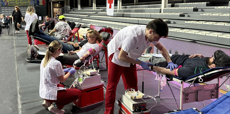 La jornada de donació de sang organitzada al Poliesportiu d’Andorra.