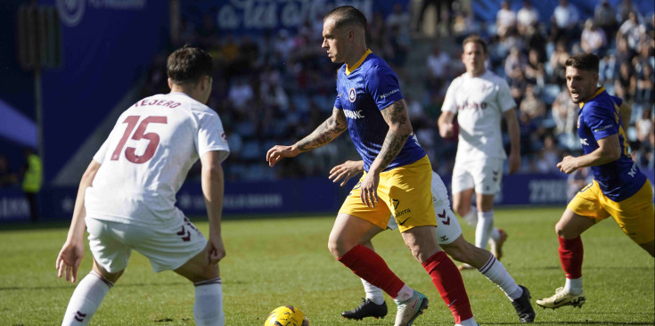 Jorge Pombo durant el partit entre l’FC Andorra i l’Eibar, diumenge passat a l’Estadi Nacional.