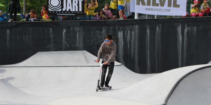 Un moment de la inauguració del nou 'skate park' d'Escaldes-Engordany.