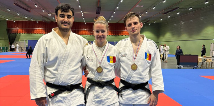 David Lescano, Cristina Juárez i Marc Reig al el Campionat d’Occitània Sènior de 3a Divisió.