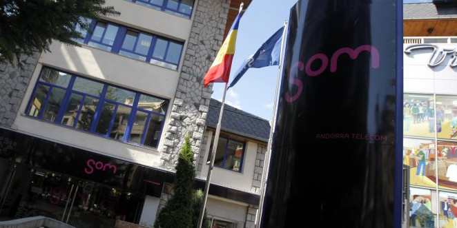 Edifici d’Andorra Telecom, a l’Avinguda Meritxell d’Andorra la Vella.