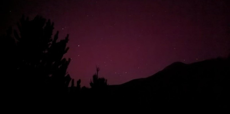 Imatge de l'aurora boreal observada des del Coll d'Ordino.