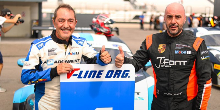 Joan Vinyes i Jaume Font i el seu Porsche 992 GT3 CUP.