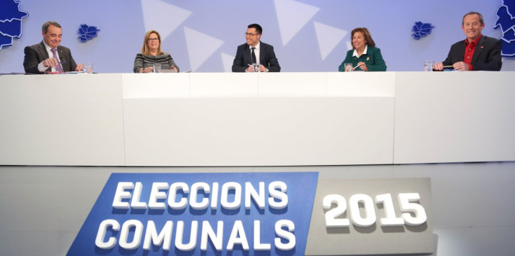 Minguillón, Carmona, Xavi Palma (ATV), Marsol i Roca, al debat d’ahir.
