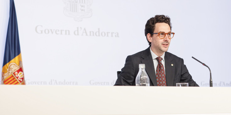 El ministre portaveu Guillem Casal, en roda de premsa posterior al Consell de Ministres.