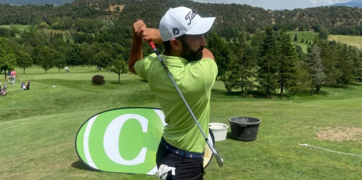 El golfista, Anton Vázquez, a l'Aravell Golf Andorra Open by Creand, ahir.