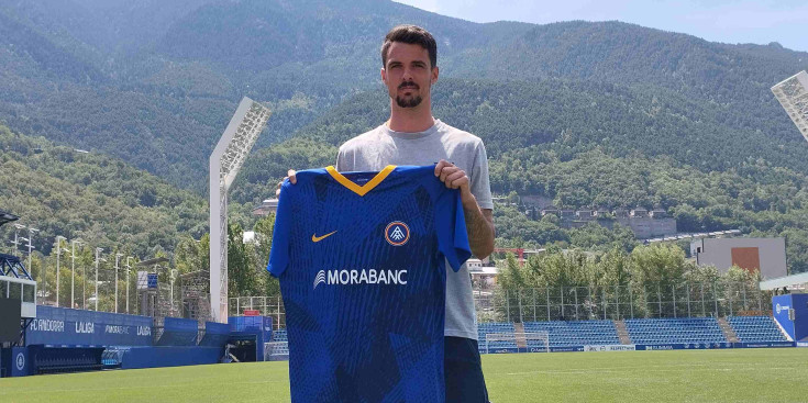 Erik Morán amb la samarreta de l'FC Andorra.