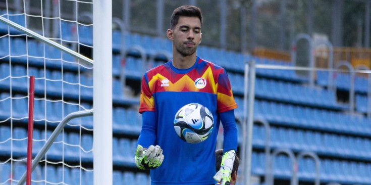 'Xisco' Pires en un entrenament amb la selecció andorrana.