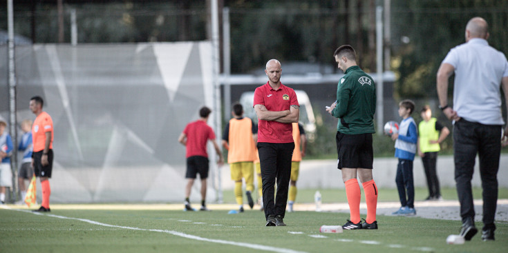 Boris Antón, ahir a la zona tècnica del LNK Sporta Parks.