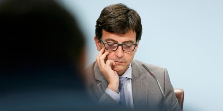 El portaveu del Govern, Jordi Cinca, en la compareixença al Govern, ahir.