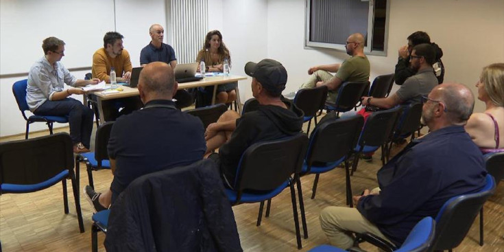 Una reunió de l'executiva de Somveïns, celebrada fa unes setmanes.