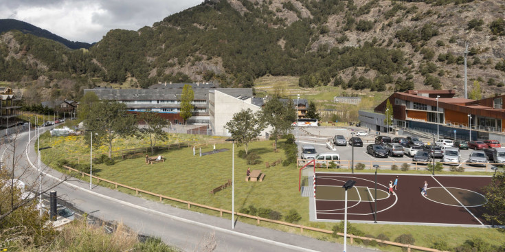 La projecció de la nova zona multiesportiva juvenil d'Ordino.