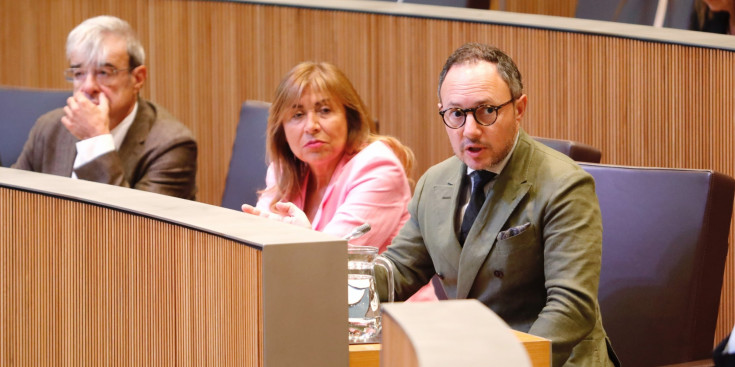 El cap de Govern, Xavier Espot, durant la sessió del Consell General celebrada aquesta tarda.