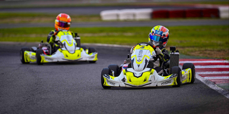 Tony Cachafeiro amb el seu kart.