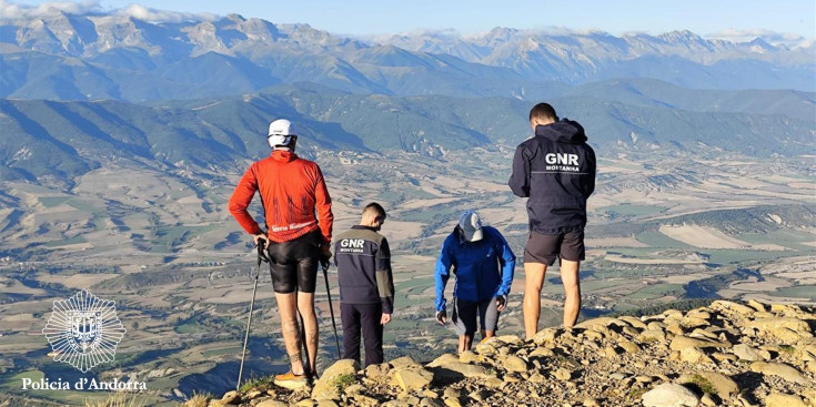 Membres del grup de muntanya de la policia al Centro de Adiestramientos Específicos en Montaña (CAEM) de la Guàrdia Civil a Jaca.