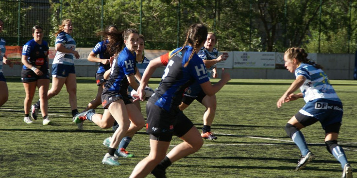 El VPC femení durant un partit de pretemporada davant el Rugby Spartanes Granollers.