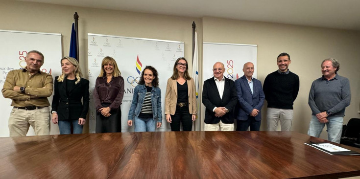 Imatge de la nova junta del Comitè Olímpic Andorra (COA).