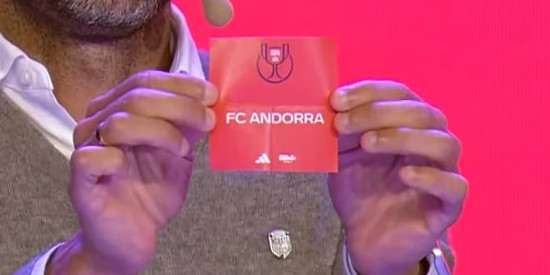 Instant quan s'ha extret la papereta de l'FC Andorra.