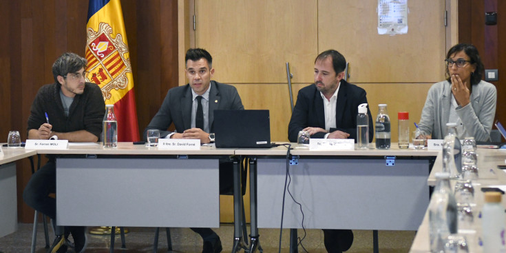 La reunió mantinguda aquest divendres per part de la CNEEC i presidida pel secretari d'Estat de Mobilitat, David Forné.