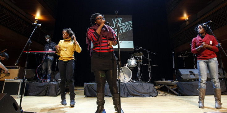 Assaig d’una actuació al Jazzhivern, a l’Auditori Nacional.