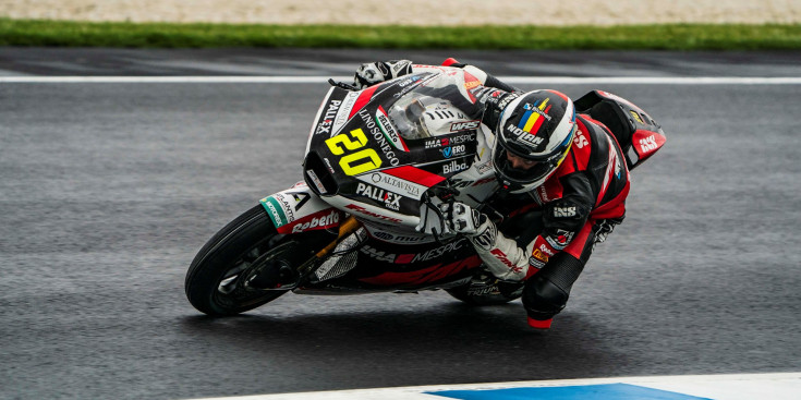 Xavi Cardelús, durant la primera jornada d'entrenaments del Gran Premi d'Austràlia a Phillip Island.