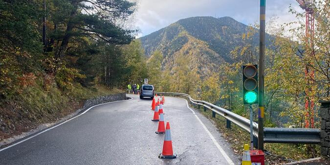 La carretera de Beixalís queda tallada al trànsit per motius de seguretat.