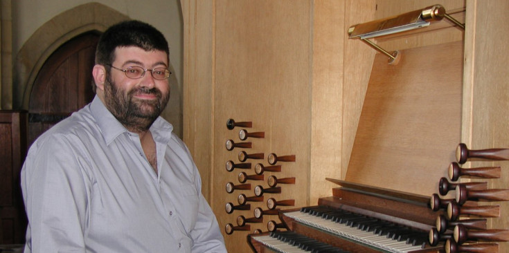 L’organista anglès Kevin Bowyer, protagonista del concert d’aquesta nit a l’església de Sant Esteve.