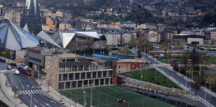 Plànol aeri de la zona del Prat del Roure d'Escaldes-Engordany.