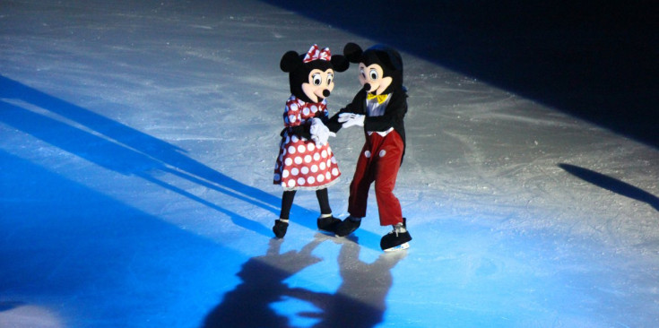 Mickey i Minnie Mouse, dos dels personatges de l’espectacle d’ahir.