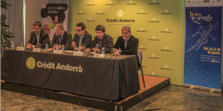 La roda de premsa de la presentació es va realitzar a la seu central de Crèdit Andorrà.