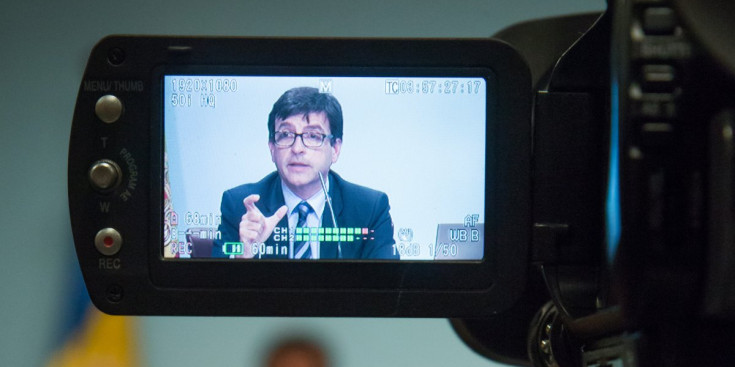 El ministre portaveu, Jordi Cinca, ahir durant la roda de premsa posterior al Consell de Ministres