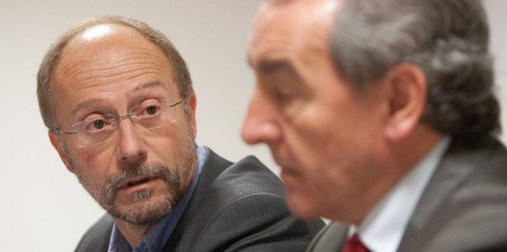 El conseller d’SDP, Víctor Naudi, i el president de la formació, Jaume Bartumeu, en una imatge d’arxiu.