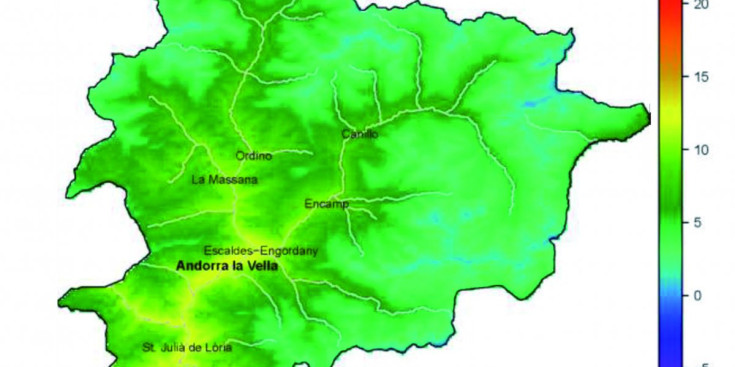 Temperatura mitjana anual 2015