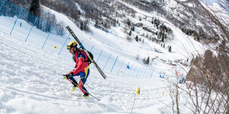 Jordi Solé, en una ascensió a la Transcavallo.