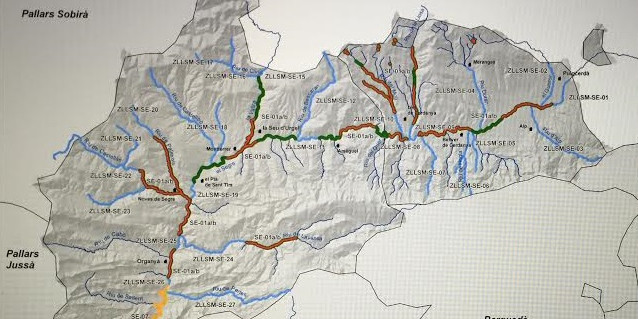 El mapa conjunt que marca els diferents vedats en funció de cada categoria