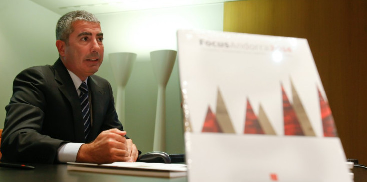 L’exconseller delegat de Banca Privada d’Andorra, Joan Pau Miquel, en una compareixença.