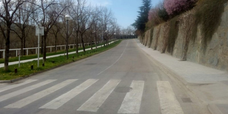 La nova estrada del camí de la Palanca, després de la pavimentació.