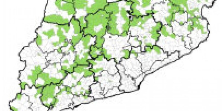 Distribució dels micropobles de Catalunya.
