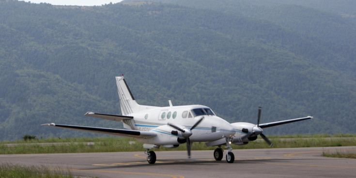 Avió aterrat a les pistes de l’aeroport Andorra-La Seu.