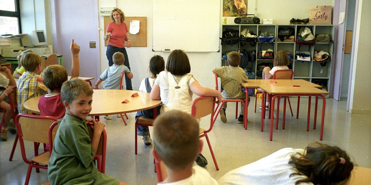 Una aula de l’escola andorrana de Santa Coloma.