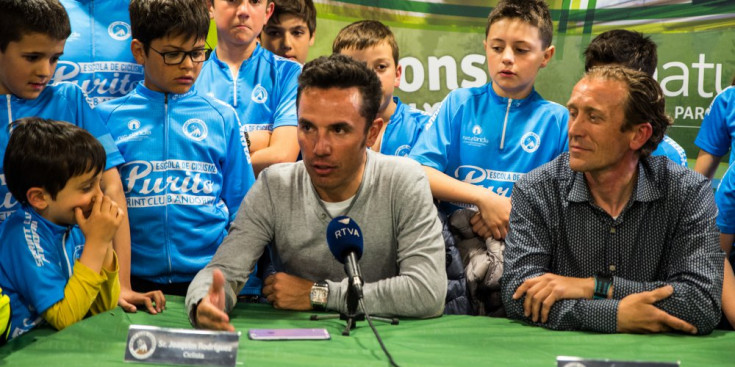 Purito, a Naturlandia en l’inici de temporada de l’escola de ciclisme.