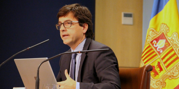 El ministre portaveu, Jordi Cinca, durant la roda de premsa posterior al Consell de Ministres