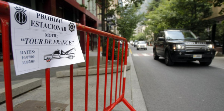 Una tanca pel pas de Tour de França el juliol de l’any 2009.