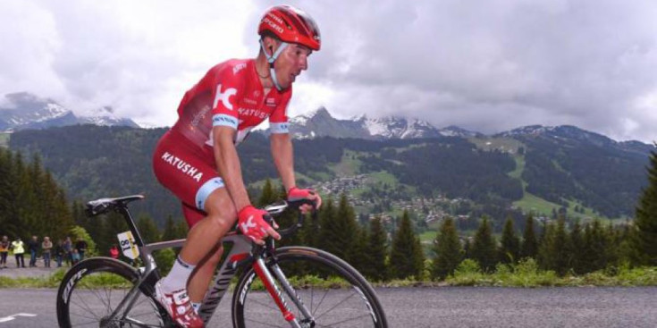 Purito en la pujada del pròleg del Critérium du Dauphiné.