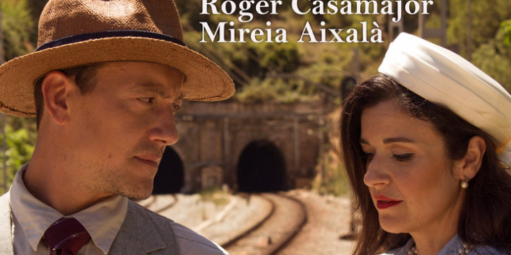 Roger Casamajor i Mireia Aixalà, caracteritzats per al curtmetratge ‘Elefants blancs’.