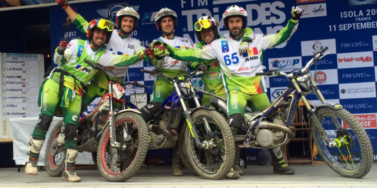 Els components del conjunt andorrà al Trial de les Nacions.