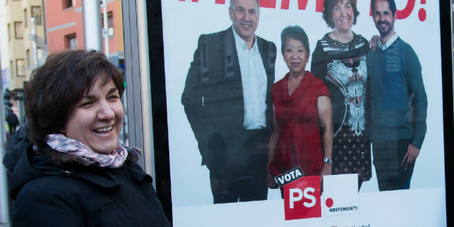 Cèlia Vendrell, abans de l’inici de les eleccions comunals del 2015.